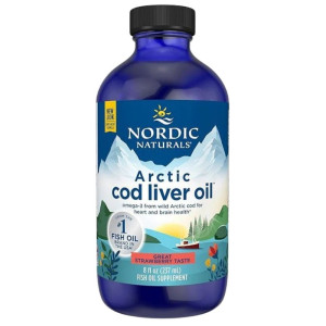 Nordic Naturals Olej z wątroby dorsza arktycznego truskawkowy - 237 ml