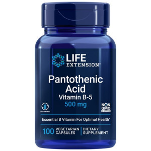 Life Extension Kwas pantotenowy (witamina B5) 500 mg - 100 kapsułek