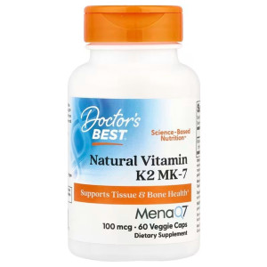Doctor's Best Naturalna witamina K2 MK-7 z MenaQ7 100 mcg - 60 kapsułek