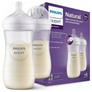 Philips Avent Responsywna butelka Natural dla niemowląt - 330 ml (2 sztuki)
