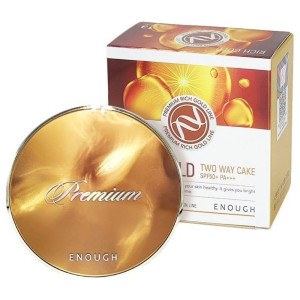 Enough Rich Gold Two Way Cake Podkład w kompakcie SPF50+ odcień 13 Light Beige