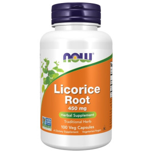 Now Foods Korzeń lukrecji 450 mg - 100 kapsułek