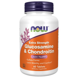 Now Foods Glukozamina, Chondroityna - 60 tabletek