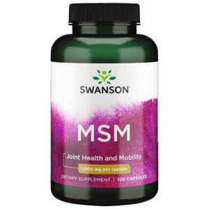Swanson TruFlex® MSM (metylosulfonylometan) 1000 mg - 120 kapsułek