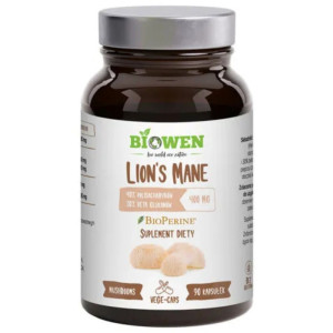 Biowen Lion's Mane, Soplówka jeżowata 400 mg - 90 kapsułek