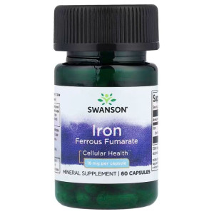 Swanson Fumaran żelaza 18 mg - 60 kapsułek