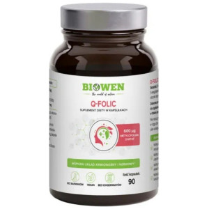 Biowen Q-folic, Metylowany kwas foliowy (5-MTHF) - 90 kapsułek