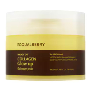 Eqqualberry Collagen Płatki tonizujące, rozświetlające - 60 sztuk