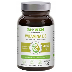 Biowen Witamina D3 4000 IU - 120 kapsułek