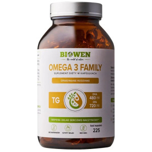 Biowen Omega 3 Family TG - 225 kapsułek