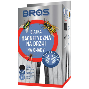 Bros Siatka magnetyczna na drzwi na owady czarna 160 x 220 cm