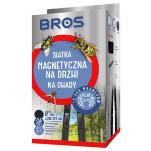 Bros Siatka magnetyczna na drzwi na owady czarna 100 x 220 cm