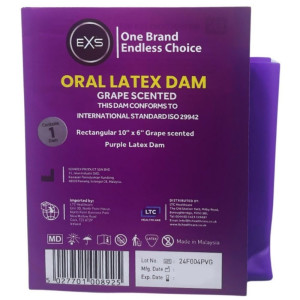 EXS Oral Latex Dam Koferdam oralny, winogrono - 1 sztuka