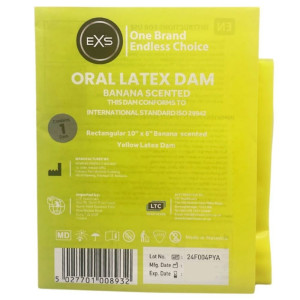 EXS Oral Latex Dam Koferdam oralny, banan - 1 sztuka