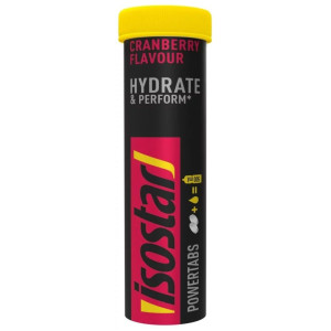 Isostar Powertabs, Izotonik, żurawina - 10 tabletek musujących