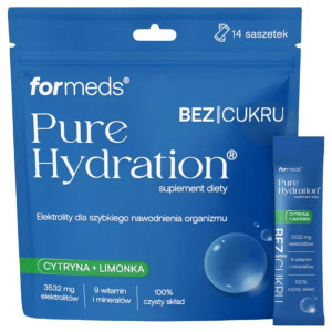 Formeds Pure Hydration bez cukru, Cytryna + Limonka - 14 saszetek
