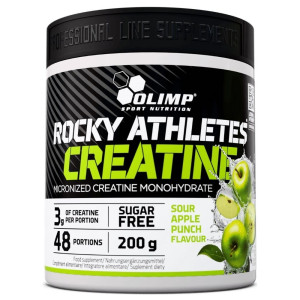 Olimp Rocky Athletes Creatine, Kreatyna 3000 mg, kwaśne jabłko - 200 g