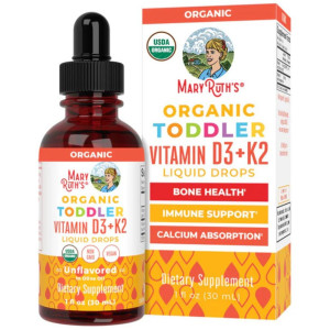 MaryRuth's Toddler Witamina D3+K2 w kroplach dla malucha - 30 ml
