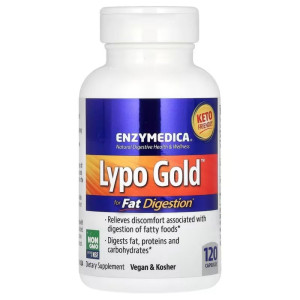 Enzymedica Lypo Gold, Enzymy trawienne - 120 kapsułek
