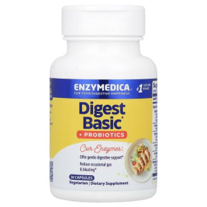 Enzymedica Digest Basic + Probiotics (Enzymy trawienne z probiotykami) - 30 kapsułek