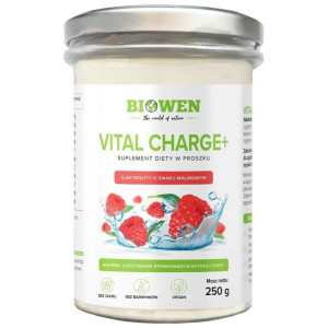 Biowen Vital Charge+ Elektrolity, malina - 250 g