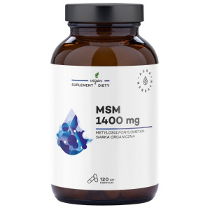 Aura Herbals MSM 1400 mg, Siarka organiczna - 120 kapsułek