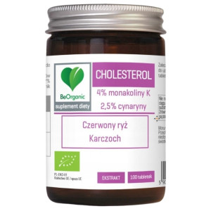 BeOrganic Cholesterol BIO (czerwony ryż, karczoch) - 100 tabletek