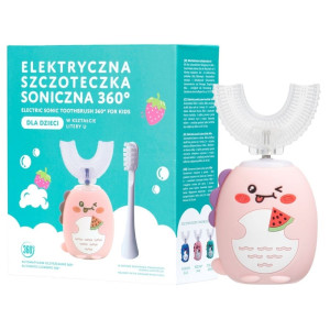 Simed Szczoteczka soniczna 360 dla dzieci U-shape 2w1 – Różowa