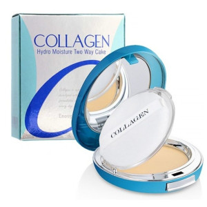 Enough Puder z kolagenem Two Way Cake SPF25 odcień 21 + wkład uzupełniający (13g+13g)