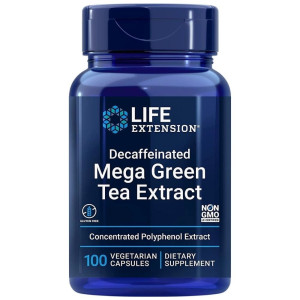 Life Extension Ekstrakt z zielonej herbaty, bezkofeinowy - 100 kapsułek