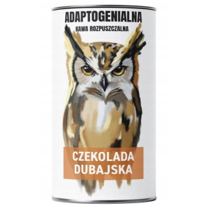 Adaptogenialna Kawa z ekstraktami grzybowymi - 200 g : Rodzaj - Rozpuszczalna, Smak - Czekolada dubajska