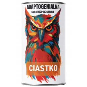 Adaptogenialna Kawa z ekstraktami grzybowymi - 200 g : Rodzaj - Rozpuszczalna, Smak - Ciastko