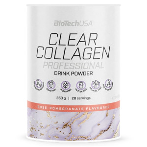 BioTechUSA Clear Collagen Professional, Napój z kolagenem, dzika róża-granat - 350 g