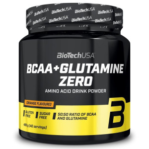 BioTech USA BCAA+Glutamine Zero, pomarańcza - 480 g