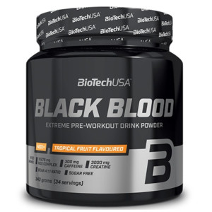 BioTech USA Black Blood NOX+, Owoce Tropikalne - 330 g