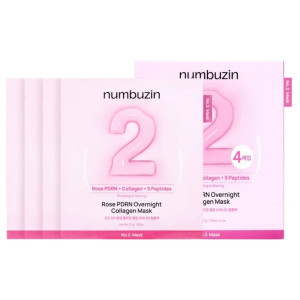 Numbuzin No.2 Nocna maska żelowa z kolagenem - 4 sztuki