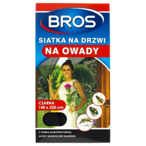 Bros Siatka na drzwi na owady czarna - 140 x 220 cm