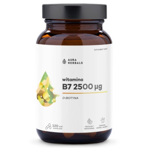 Aura Herbals Witamina B7 2500 µg (biotyna) - 120 kapsułek