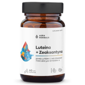 Aura Herbals Luteina + Zeaksantyna + Witamina A - 60 kapsułek