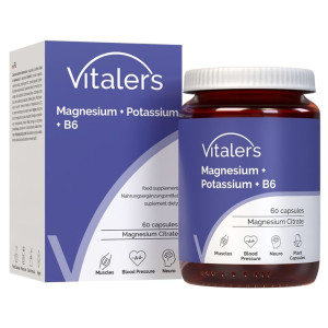 Vitaler's Magnez 100 mg + Potas 150 mg + B6 6 mg - 60 kapsułek