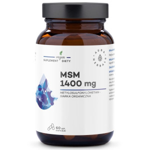 Aura Herbals MSM 1400 mg, Siarka organiczna - 60 kapsułek