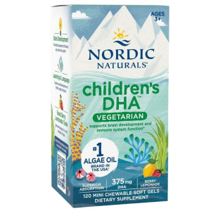 Nordic Naturals Children's DHA Vegetarian, jagody - 120 mini kapsułek