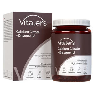 Vitaler's Cytrynian wapnia 1200 mg + Witamina D3 2000 IU - 60 kapsułek