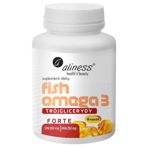 Aliness Fish Omega 3 FORTE Trójglicerydy - 90 kapsułek
