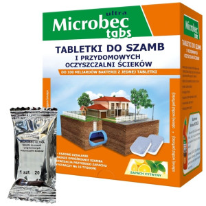 Bros Microbec ULTRA Tabletka do szamb, zapach cytryny - 1 sztuka