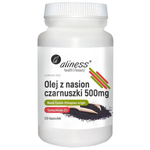 Aliness Olej z nasion czarnuszki 500 mg - 120 kapsułek