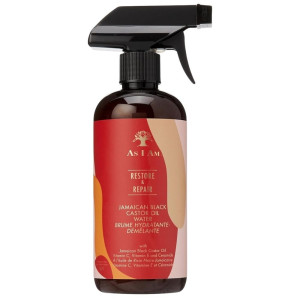 As I Am Restore & Repair Nawilżający spray z jamajskim olejem rycynowym dla kręconych włosów - 473 ml