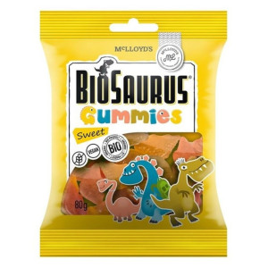 McLloyd's BioSaurus Żelki słodkie bezglutenowe - 80 g