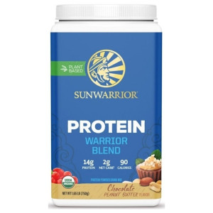 Sunwarrior Protein Warrior Blend, Białko roślinne, czekolada z masłem orzechowym - 750 g