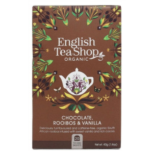 English Tea Shop Herbata Rooibos z ziarnami kakaowca i wanilią - 20 saszetek